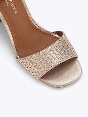 Kurt Geiger London Gold Square Block Heel Sandals - Image 5 of 5