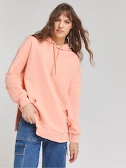 Simply Be Pink Longline Hooded Tunic - Image 1 of 4