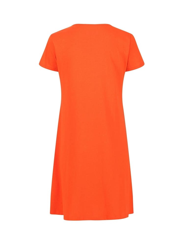 Regatta Orange Balia Swing Silhouette Summer 100% Cotton Dress - Image 2 of 4