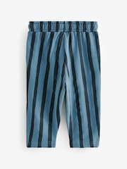 Blue/Black 100% Cotton Stripe Jersey Joggers (3mths-7yrs) - Image 2 of 4