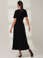Jolie Moi – Maxikleid „Eldoris“ aus Jersey mit Flügelärmeln, Schwarz - Bild 2 von 6