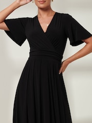 Jolie Moi – Maxikleid „Eldoris“ aus Jersey mit Flügelärmeln, Schwarz - Bild 3 von 6