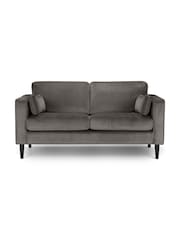 Julian Bowen Grey Velvet Hayward Medium 2 Seater Sofa - Image 3 of 3