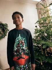 Black Gaming Single Long Sleeve 100% Cotton Pyjamas (3-16yrs) (3-16yrs) - Image 5 of 8