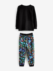 Black Gaming Single Long Sleeve 100% Cotton Pyjamas (3-16yrs) (3-16yrs) - Image 7 of 8