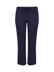 Yours Curve Blue Wide Leg Stretch Jogger Pants - Image 3 of 4