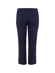 Yours Curve Blue Wide Leg Stretch Jogger Pants - Image 4 of 4
