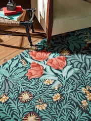 Morris & Co Blue Bower Rug - Image 2 of 4