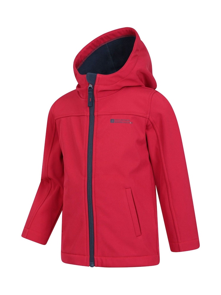 Mountain Warehouse Red Exodus Kids Water Resistant Softshell Jacket - Image 4 of 5