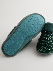 Bath & Body Works Green Sparkle Mule Slippers - Image 9 of 9