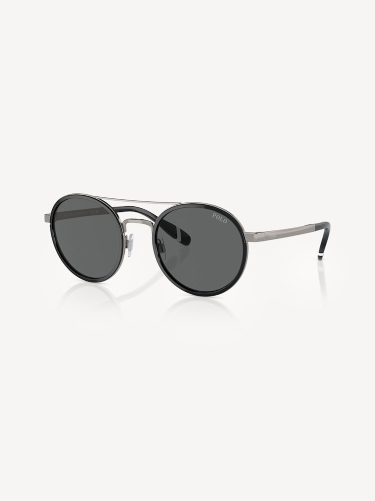 Polo Ralph Lauren Black Round Sunglasses - Image 1 of 5