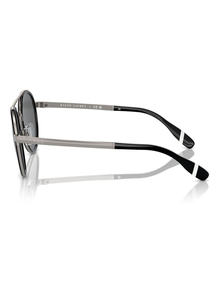 Polo Ralph Lauren Black Round Sunglasses - Image 5 of 5