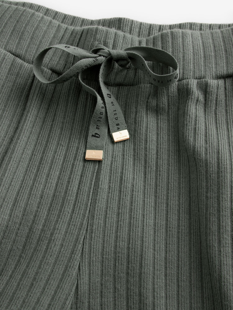 B by Ted Baker Ribbed Wide Leg Lounge Trousers - Image 6 of 8