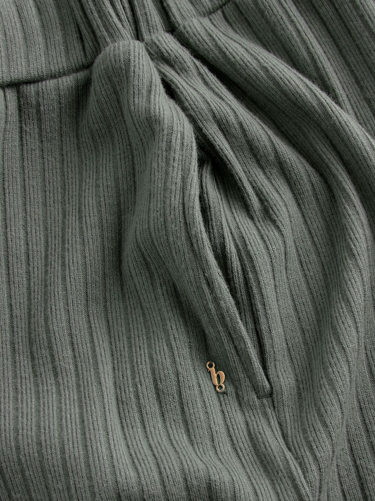 B by Ted Baker Ribbed Wide Leg Lounge Trousers - Image 7 of 8