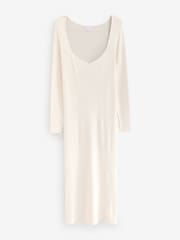 White Maternity Knitted Dress - Image 5 of 6