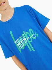 Hype. Boys Green Double 100% Cotton T-Shirt - Image 5 of 5
