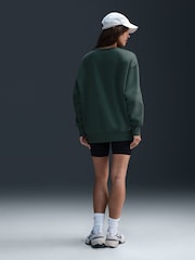 Nike Dark Green Oversized Mini Swoosh Sweatshirt - Image 2 of 8