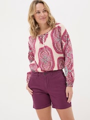 FatFace Padstow Purple Chino Shorts - Image 1 of 4