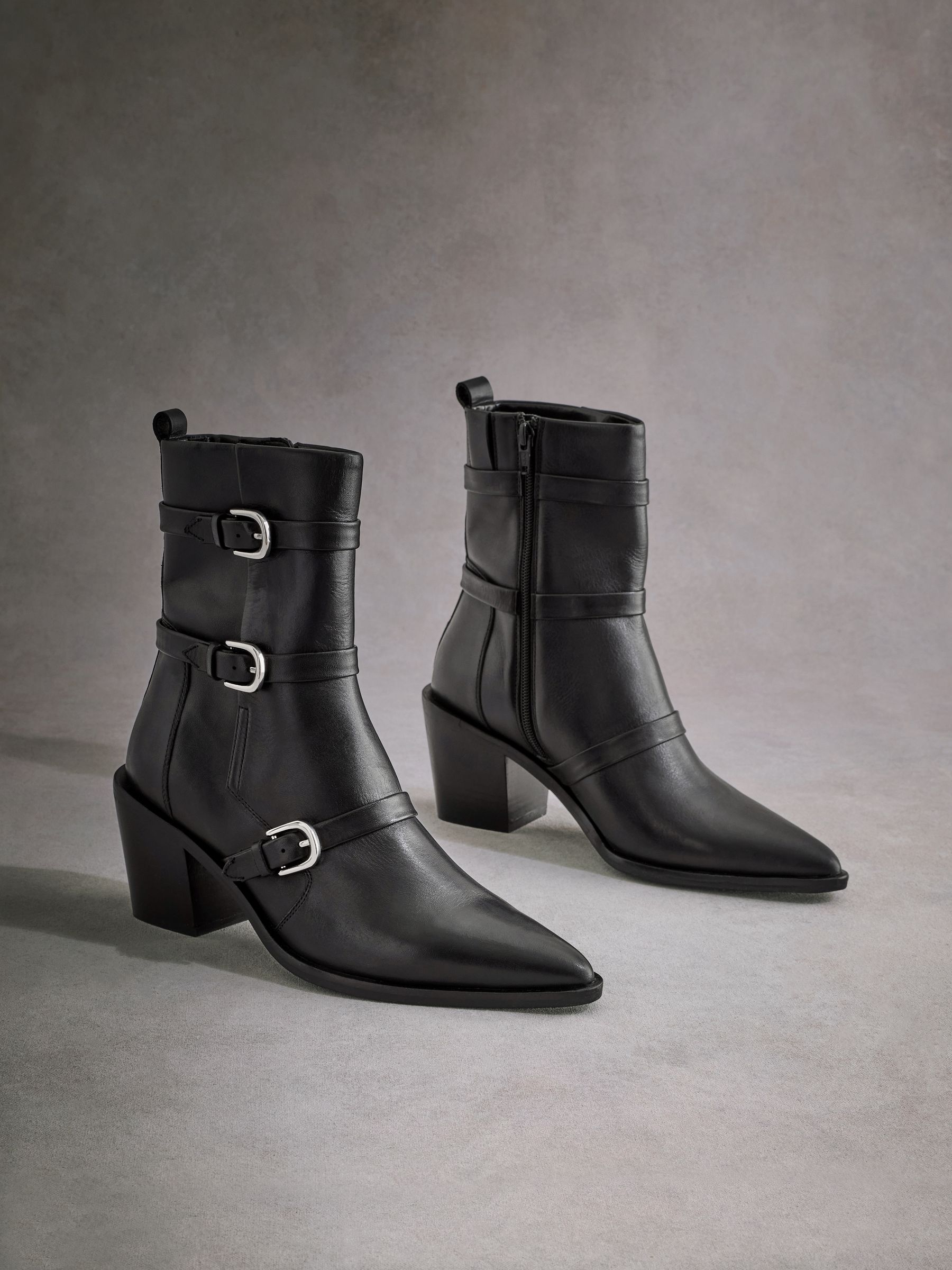 Buy Black Tabitha Simmons Buckle Jenna Leather Ankle Boots Buy Black Tabitha Simmons Buckle Jenna Leather Ankle Boots