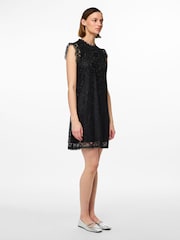 PIECES Black Lace Detail Dress - Image 4 of 7