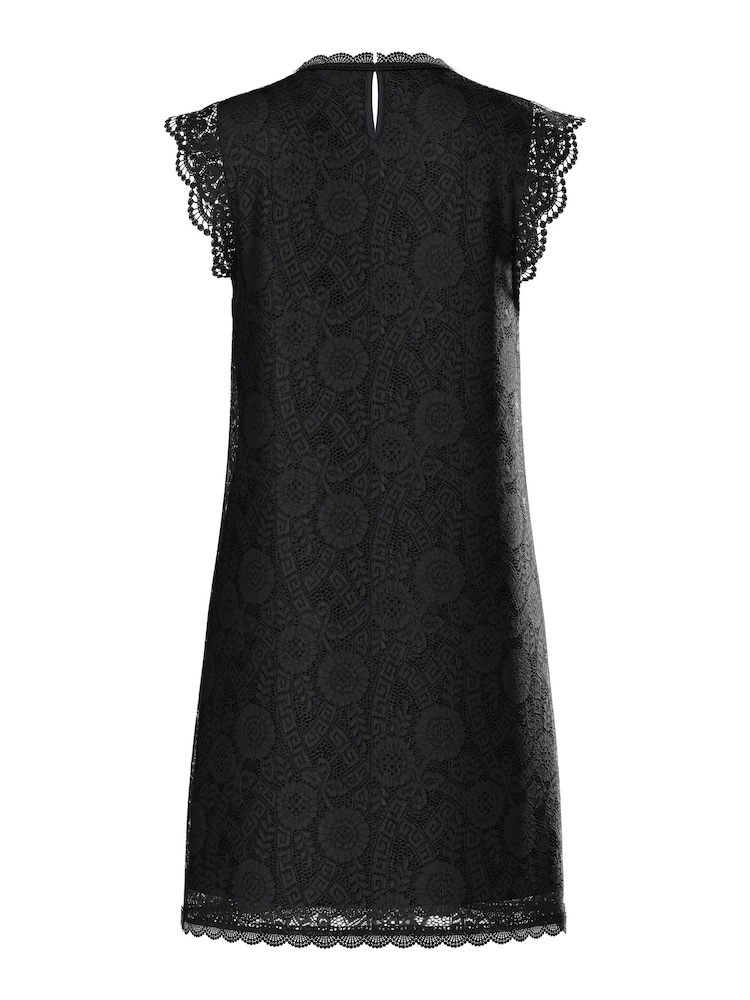 PIECES Black Lace Detail Dress - Image 7 of 7
