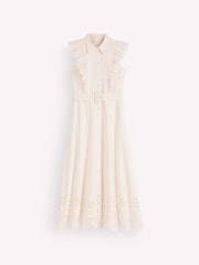 Boden Cream Ruffle Bodice Shirt Dress - Image 6 of 6