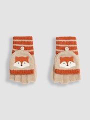 JoJo Maman Bébé Fox Novelty Mittens With Fingers - Image 1 of 3
