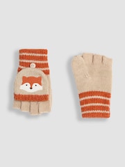 JoJo Maman Bébé Fox Novelty Mittens With Fingers - Image 2 of 3