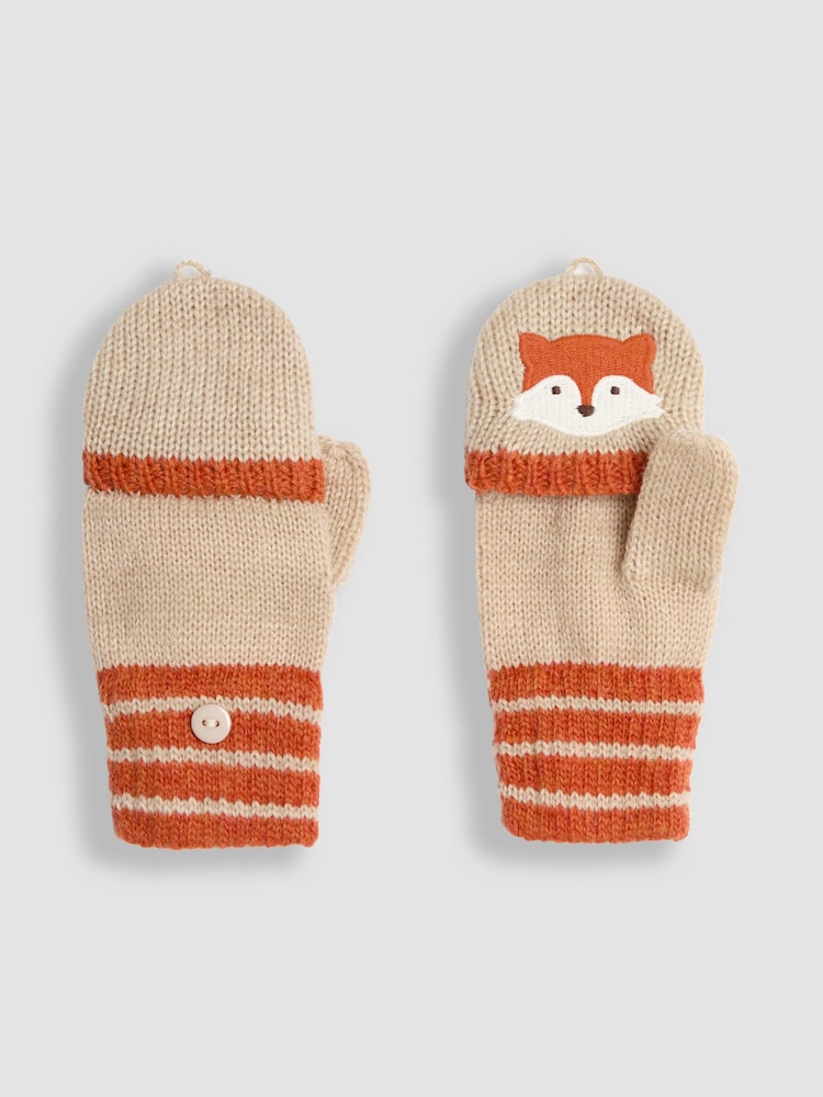JoJo Maman Bébé Fox Novelty Mittens With Fingers - Image 3 of 3