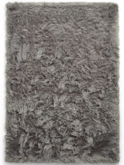 Laurence Llewelyn-Bowen Grey Plain Shaggy Mayfair Rug - Image 3 of 6