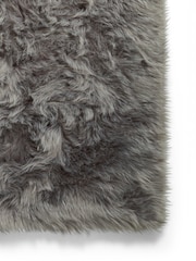 Laurence Llewelyn-Bowen Grey Plain Shaggy Mayfair Rug - Image 4 of 6