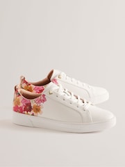 Ted Baker White Floral Printed Alissn Cupsole Trainers - Image 2 of 4