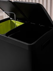 MADE.COM Black 2 Section 60 Litre Recycling and Waste Colter Bin - Image 4 of 5