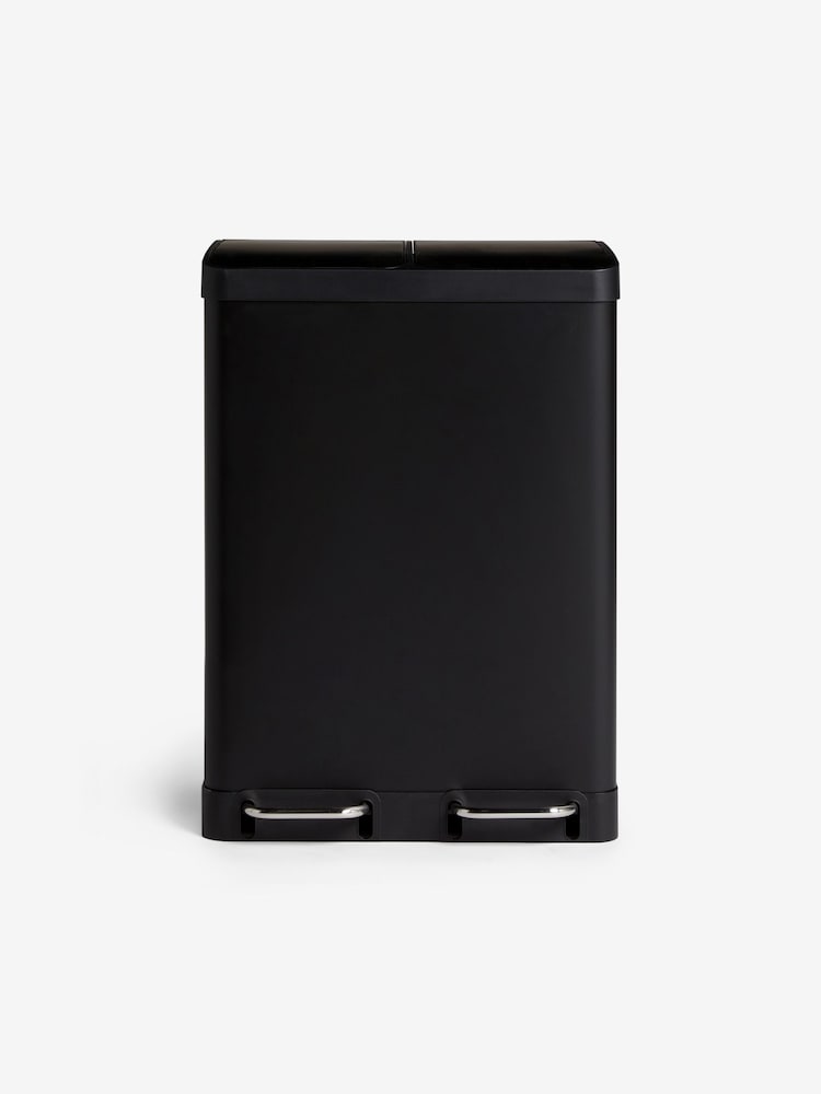 MADE.COM Black 2 Section 60 Litre Recycling and Waste Colter Bin - Image 5 of 5