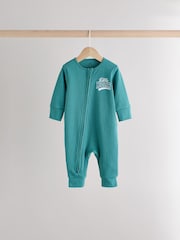 Little Man Multi Baby Two Way Zip Footless Sleepsuits 3 Pack (0mths-3yrs) - Image 4 of 15