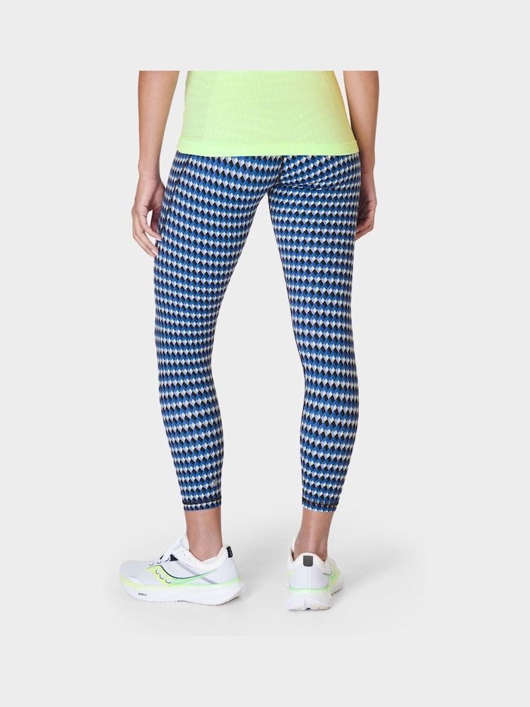 Sweaty Betty Blue Court Geo Print Full Length Power Workout Leggings - Image 2 of 9