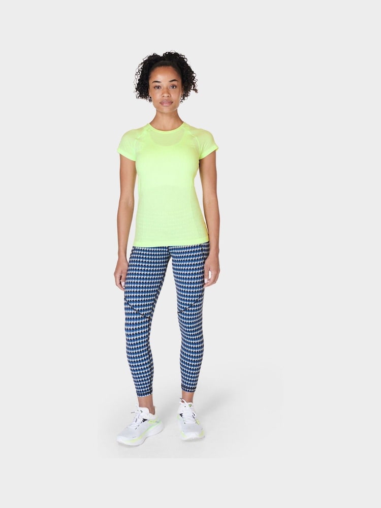 Sweaty Betty Blue Court Geo Print Full Length Power Workout Leggings - Image 3 of 9