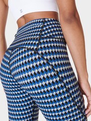 Sweaty Betty Blue Court Geo Print Full Length Power Workout Leggings - Image 6 of 9