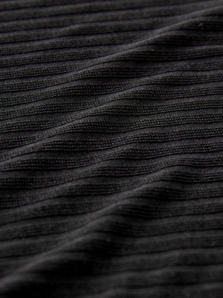 Black Bardot Off The Shoulder Summer Ribbed Top - Image 6 of 6 Black Bardot Off The Shoulder Summer Ribbed Top - Image 6 of 6
