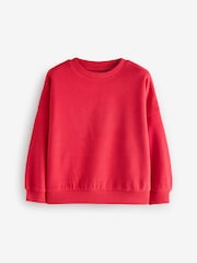 Rot - Gemütliches, geripptes Oversize-Sweatshirt (3 – 16 Jahre) - Bild 5 von 8