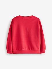 Rot - Gemütliches, geripptes Oversize-Sweatshirt (3 – 16 Jahre) - Bild 6 von 8