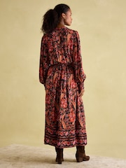 Joules Elena Navy Floral Button Down Maxi Dress - Image 2 of 7