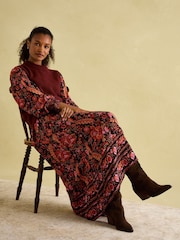 Joules Elena Navy Floral Button Down Maxi Dress - Image 6 of 7