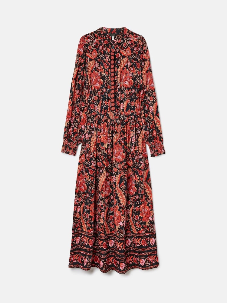 Joules Elena Navy Floral Button Down Maxi Dress - Image 7 of 7