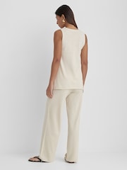 4th & Reckless Cream Chloe Pointelle Straight Leg Trousers - Image 2 of 5