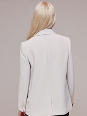 Whistles Grey Petite Boyfriend Petite Crepe Blazer - Image 2 of 5