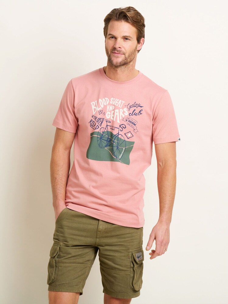 Brakeburn Pink Blood Sweat And Gears 100% Cotton T-Shirt - Image 2 of 5