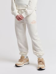 Jack Wills White Girls Loose Fit 100% Cotton Huntston Joggers - Image 2 of 7