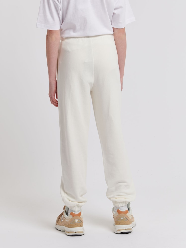 Jack Wills White Girls Loose Fit 100% Cotton Huntston Joggers - Image 3 of 7