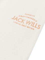 Jack Wills White Girls Loose Fit 100% Cotton Huntston Joggers - Image 7 of 7